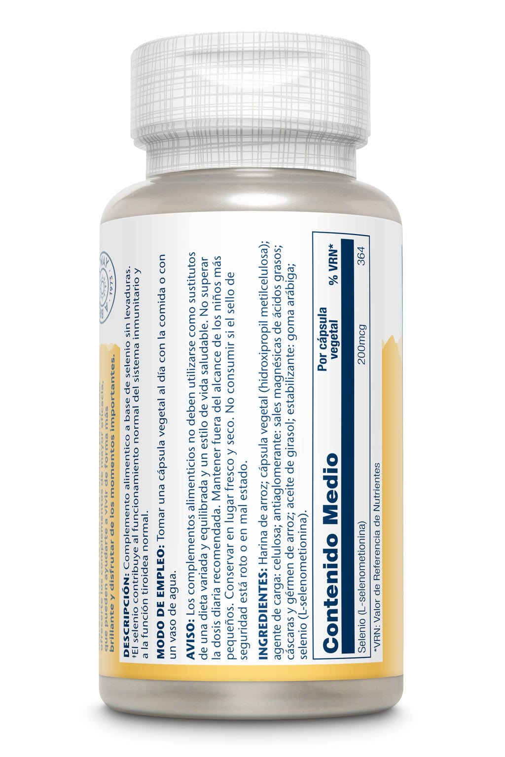 SELENIO 200 MCG SIN LEVADURA - 90 VEGCAPS