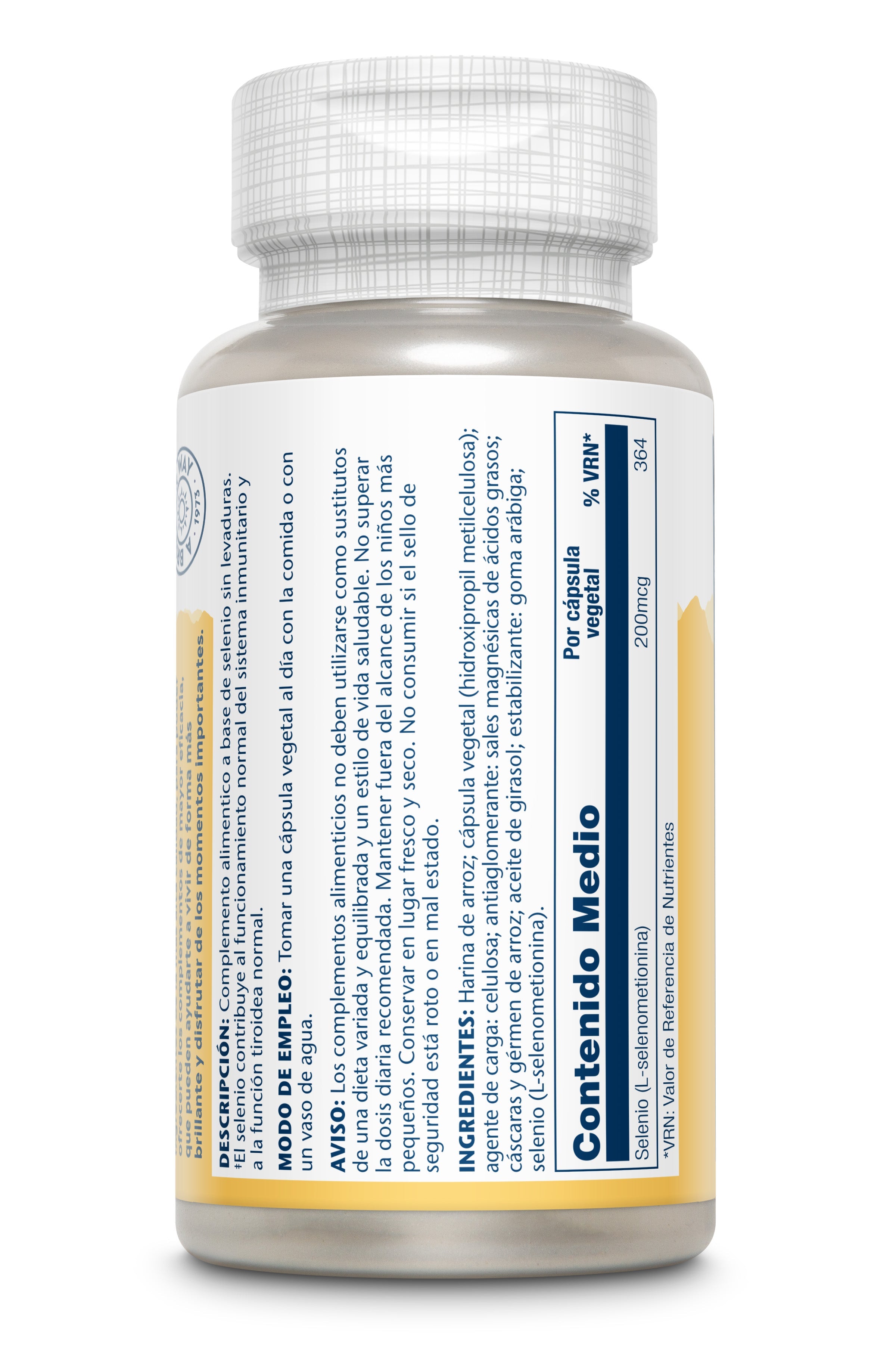 SELENIO 200 MCG SIN LEVADURA - 90 VEGCAPS