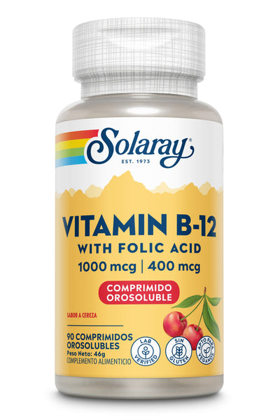 VITAMIN B12 1000 MCG WITH FOLIC ACID - 90 ORODISPERSIBLE TABLETS