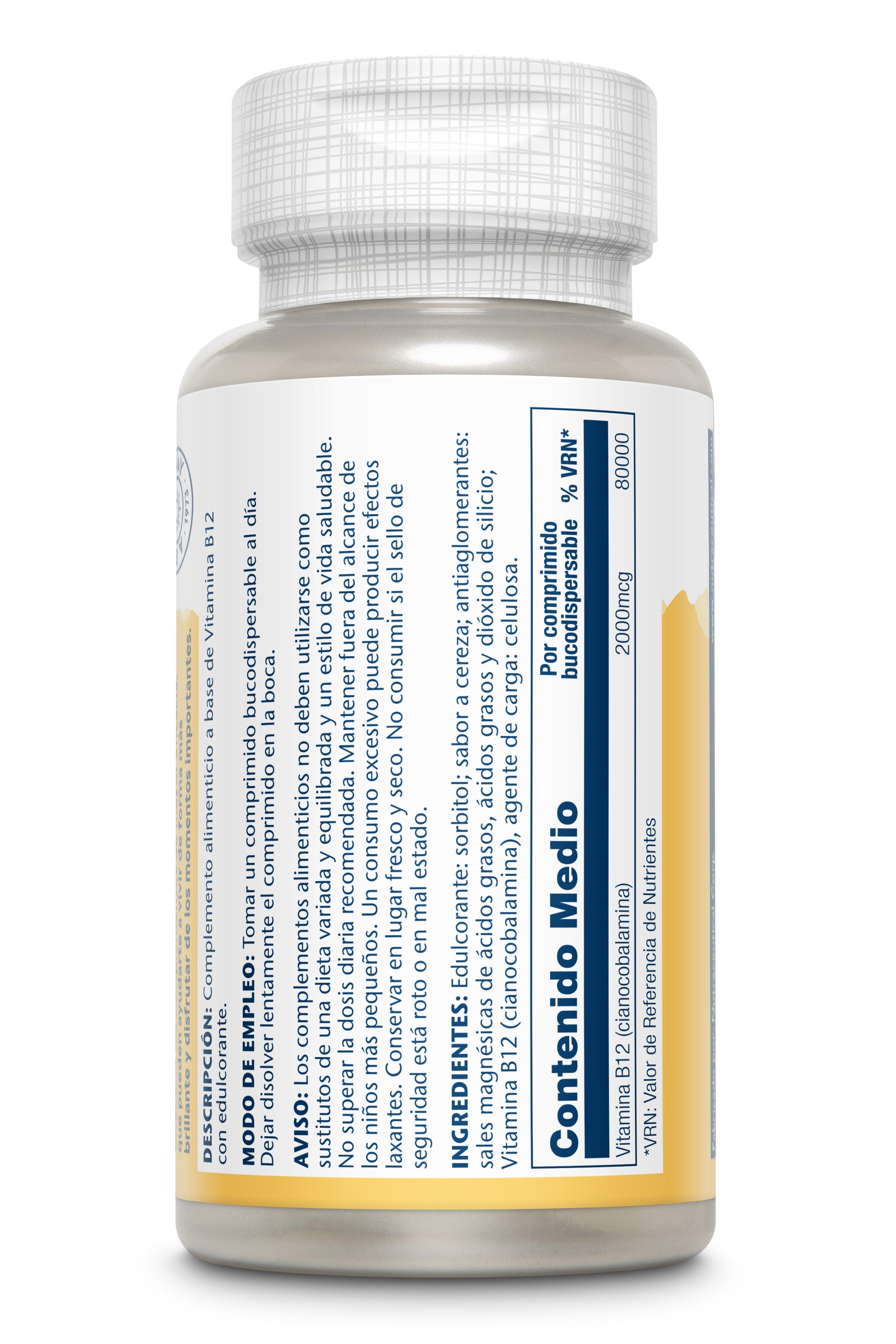 VITAMINA B-12 2000 MCG - 90 COMPRIMIDOS BUCODISPERSABLE