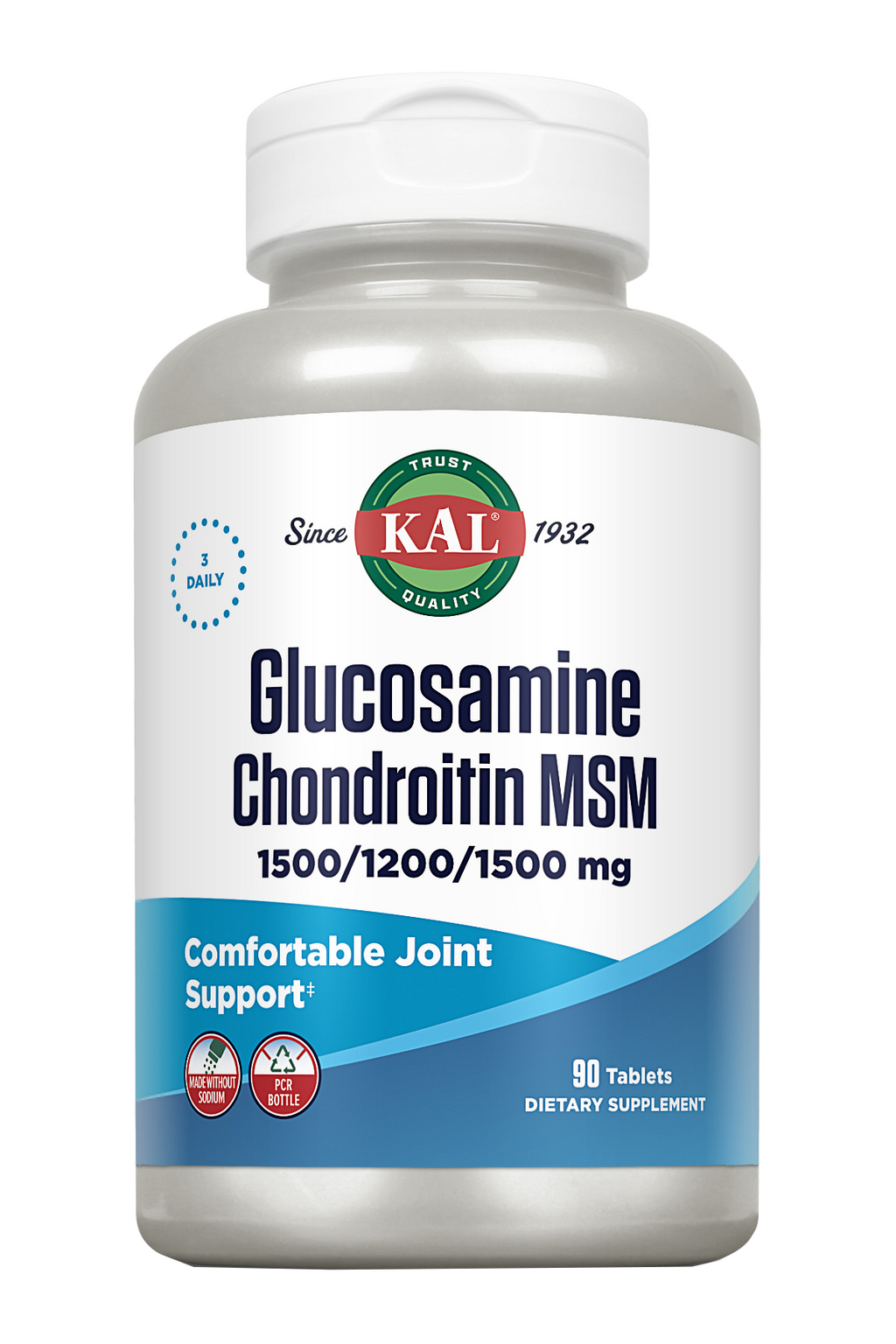 GLUCOSAMINE, CHONDROITINE & MSM - 90 COMPRIMIDOS