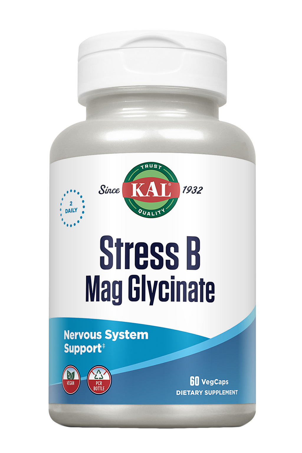 STRESS B & MG GLYCINATE - 60 VEGCAPS