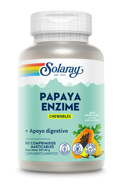 PAPAYA ENZYME - 90 COMP.MASTICABLES SABOR TROPICAL