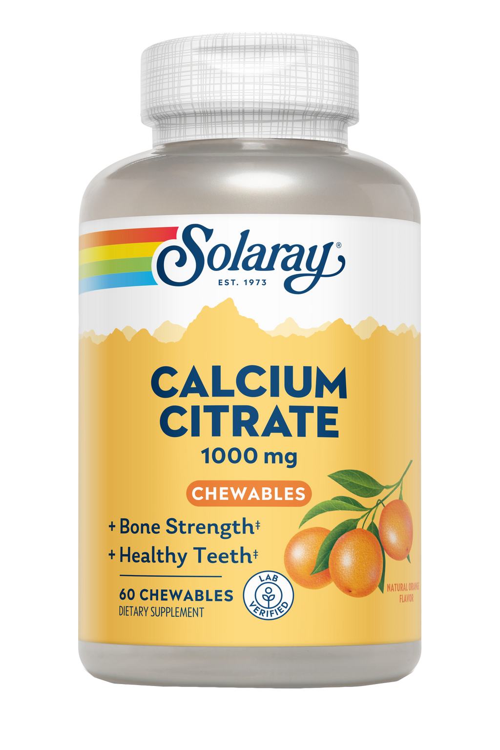 CALCIO CITRATO 1000 MG - 60 COMPRIMIDOS  MASTICABLES SABOR NARANJA