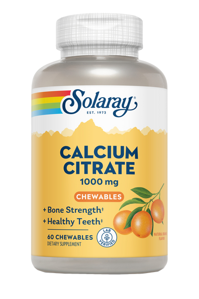 CALCIUM CITRATE 1000 MG - 60 ORANGE-FLAVOURED CHEWABLE TABLETS