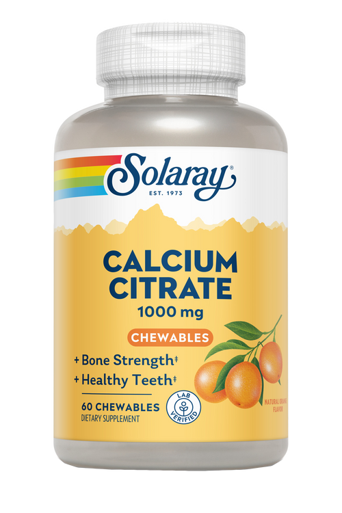 CALCIUM CITRATE 1000 MG - 60 ORANGE-FLAVOURED CHEWABLE TABLETS