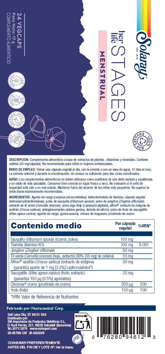 MENSTRUAL STAGES - 24 VEGCAPS