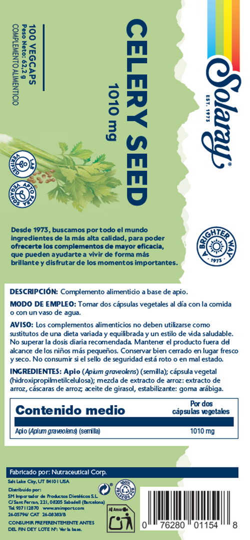 CELERY SEED (APIO) - 100 VEGCAPS