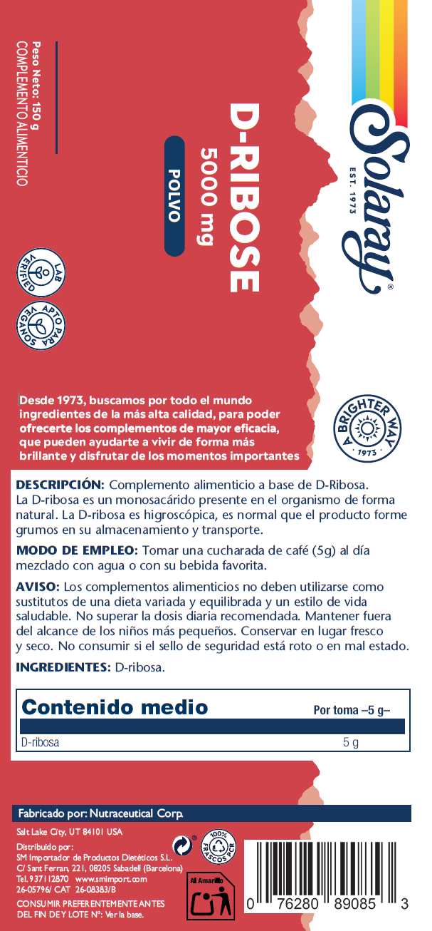 D-RIBOSE - 150G / 30 TOMAS