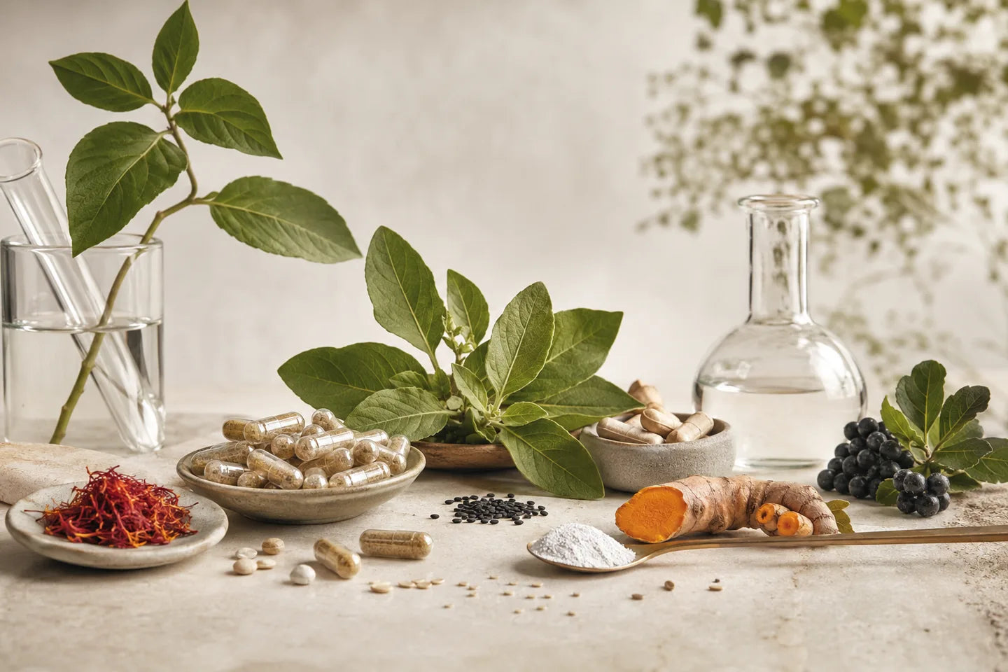 Vitaminas, minerales e ingredientes botánicos reales